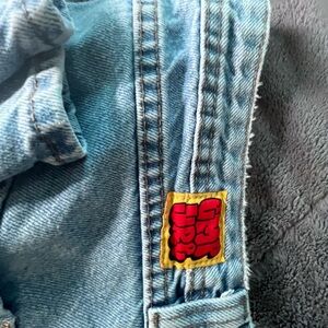 Empyre Light Blue Denim Jeans with Red Logo Patch